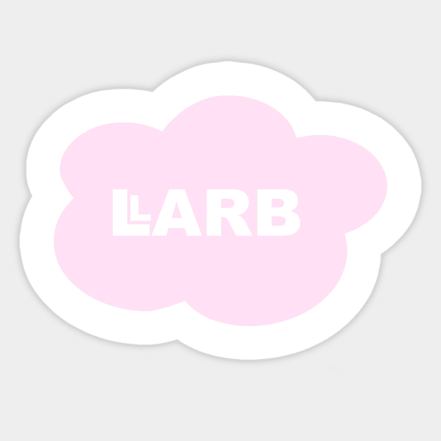 Pastel Pink LARB Studios Cloud | LARB Studios & Abelia Rose Sticker by AbeliaRose